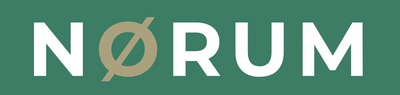 Minimalist logo with bold white letters and stylized gold Ø on green background
